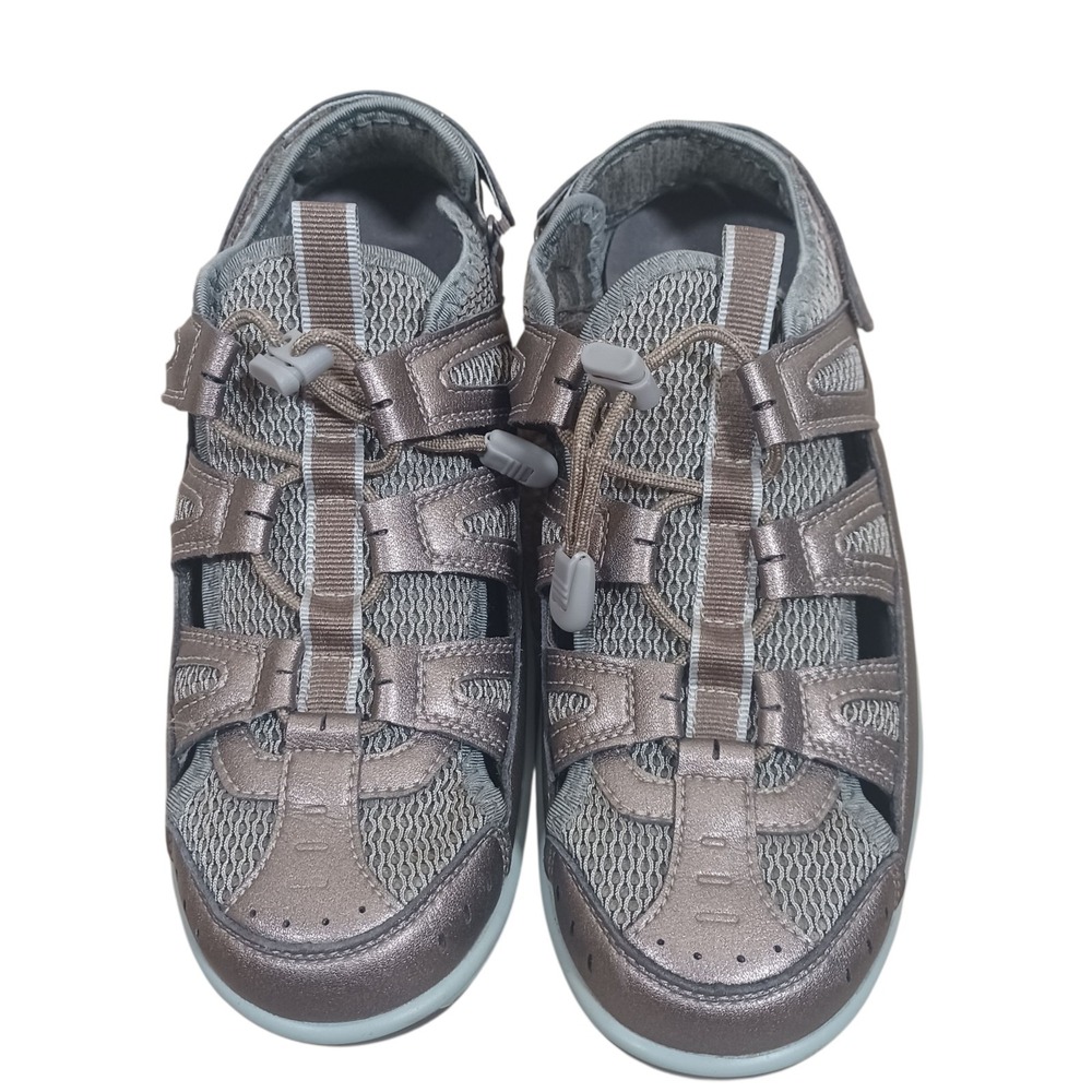 Orthofeet Verona Pewter Comfort‎ Support Fisherman Sandals 8 Wide